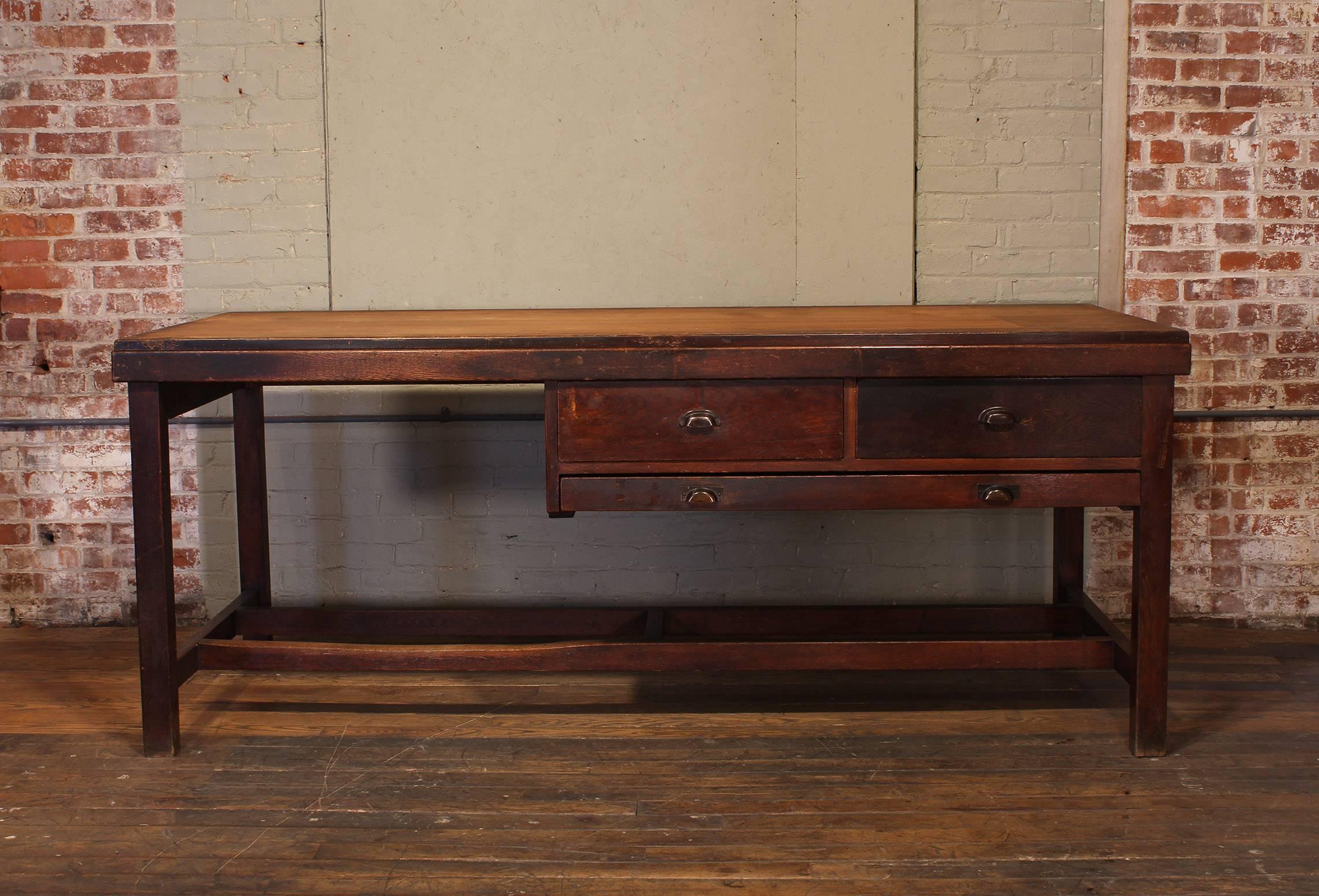 vintage wooden desk