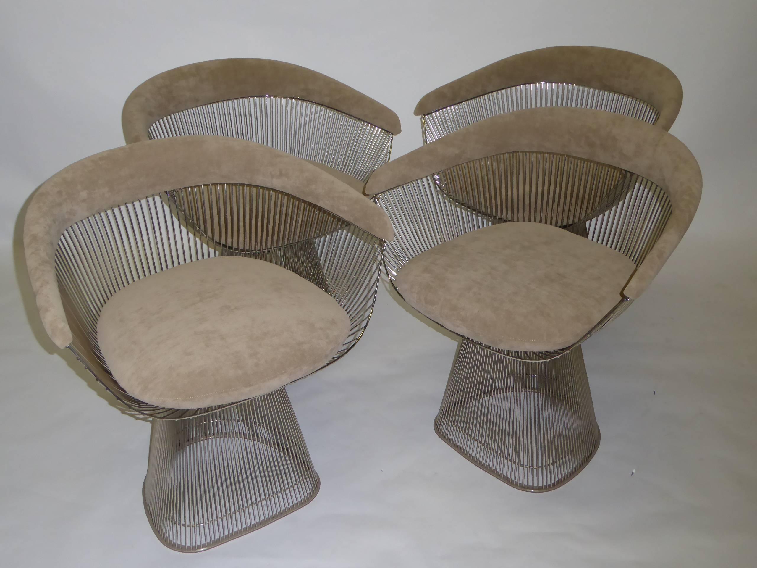 Mid-20th Century Four Iconic Warren Platner Armchairs for Knoll