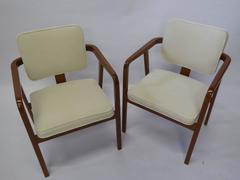 George Nelson Walnut Armchairs 1947 Design