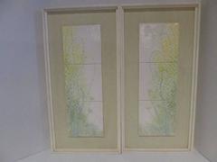 Harris Strong Pair of Framed Floral Tiles