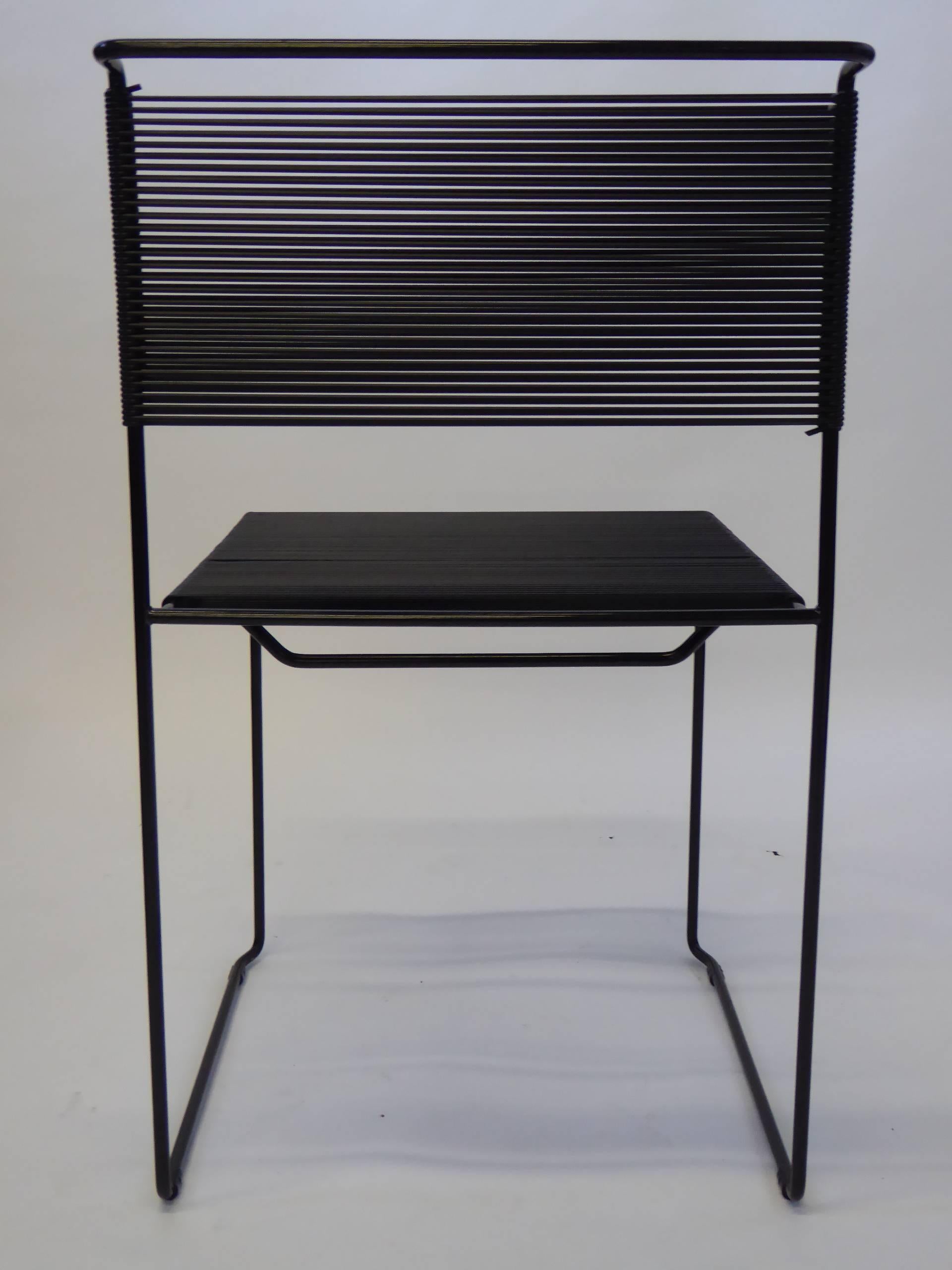 Powder-Coated Four Spaghetti Chairs by Giandomenico Belotti for FlyLine, Italy