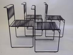 Four Spaghetti Chairs by Giandomenico Belotti for FlyLine, Italy
