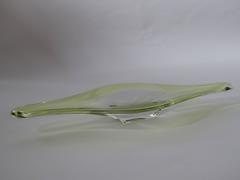 Monumental Val St. Lambert Crystal Centerpiece Elongated Bowl