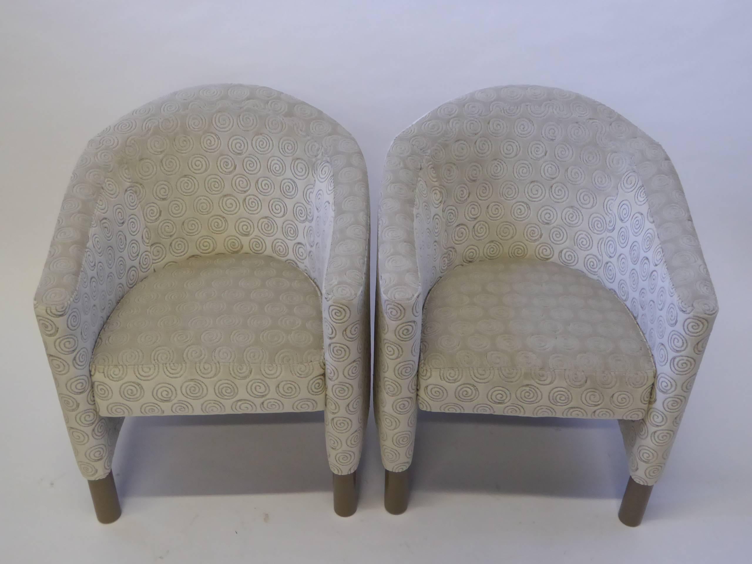 American Pair of Mid Century Modern Club Chairs by Brayton International Collection