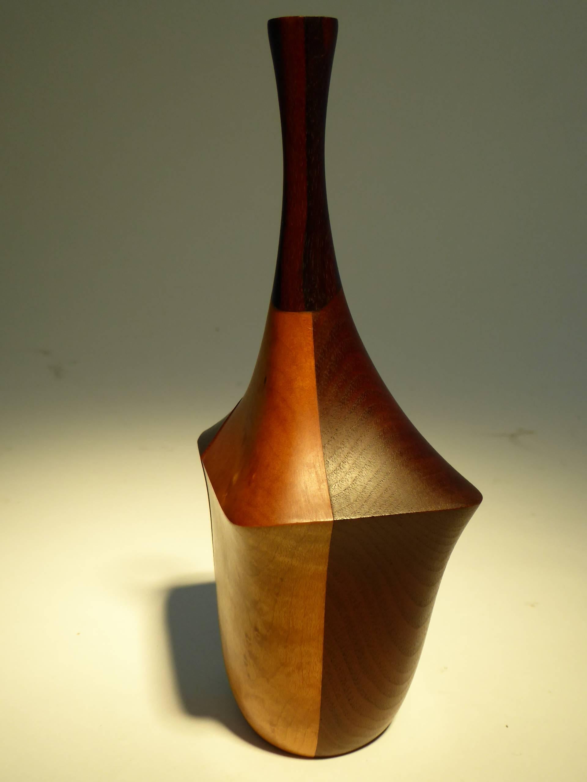 1973 Tom Tramel California Wood Artist Weedpot Vase In Excellent Condition In Miami, FL
