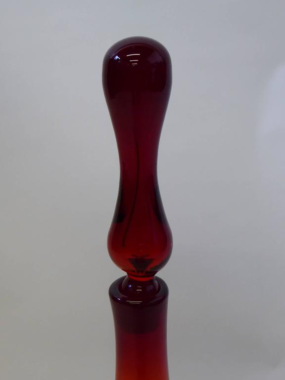 1960s Tall Blenko Floor Decanter by Joel Myers For Sale at 1stDibs