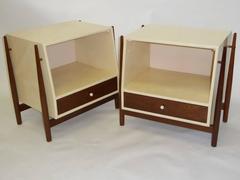 Faux Parchment with Walnut Stuart MacDougall Kip Stewart Nightstands