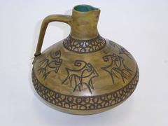 Large Mid-Century Ceramano Sgraffito Pottery Vase Krug by Hanns Welling