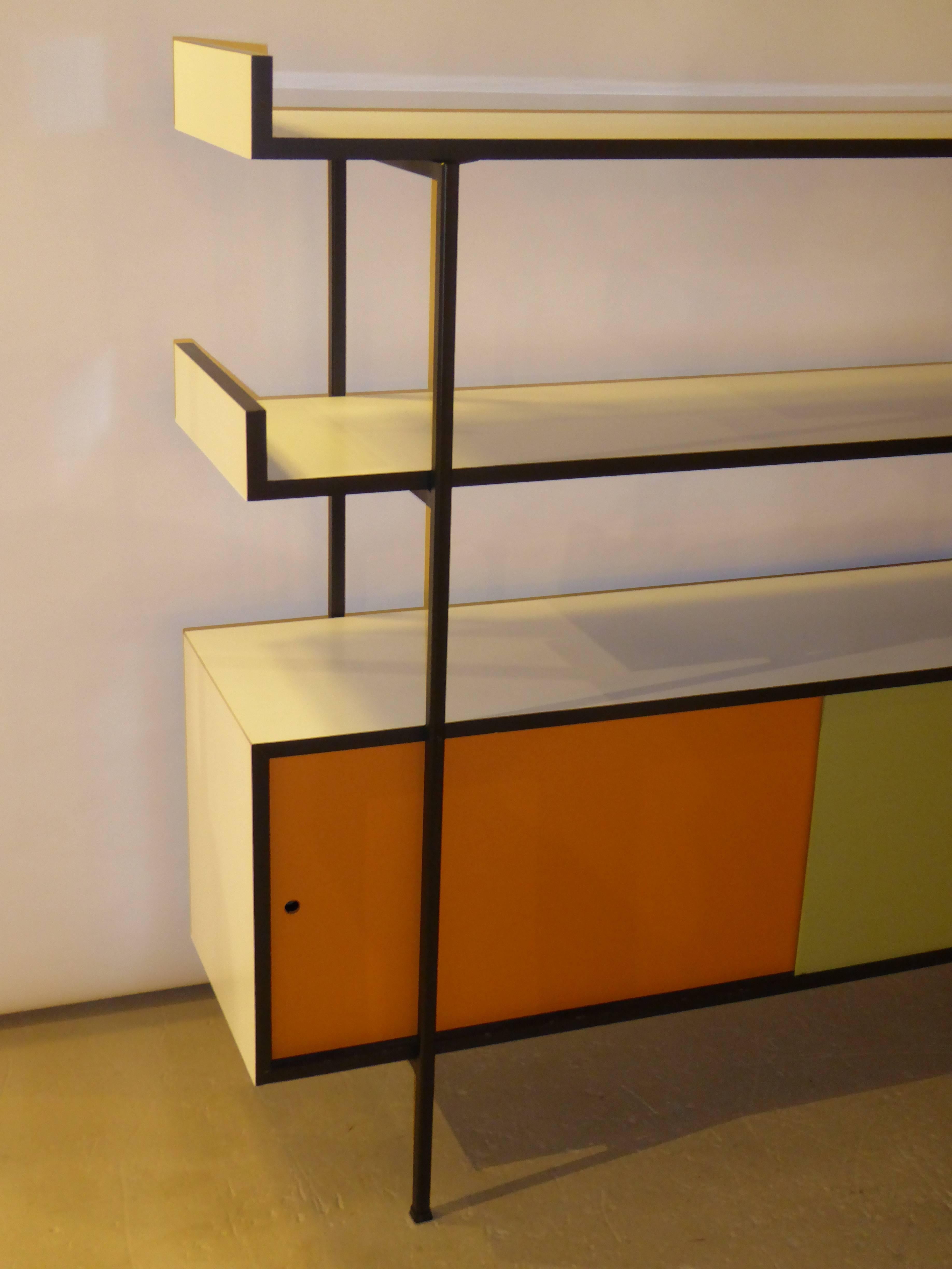 1950s Credenza Shelves Room Divider in the Manner of Paul McCobb In Excellent Condition In Miami, FL