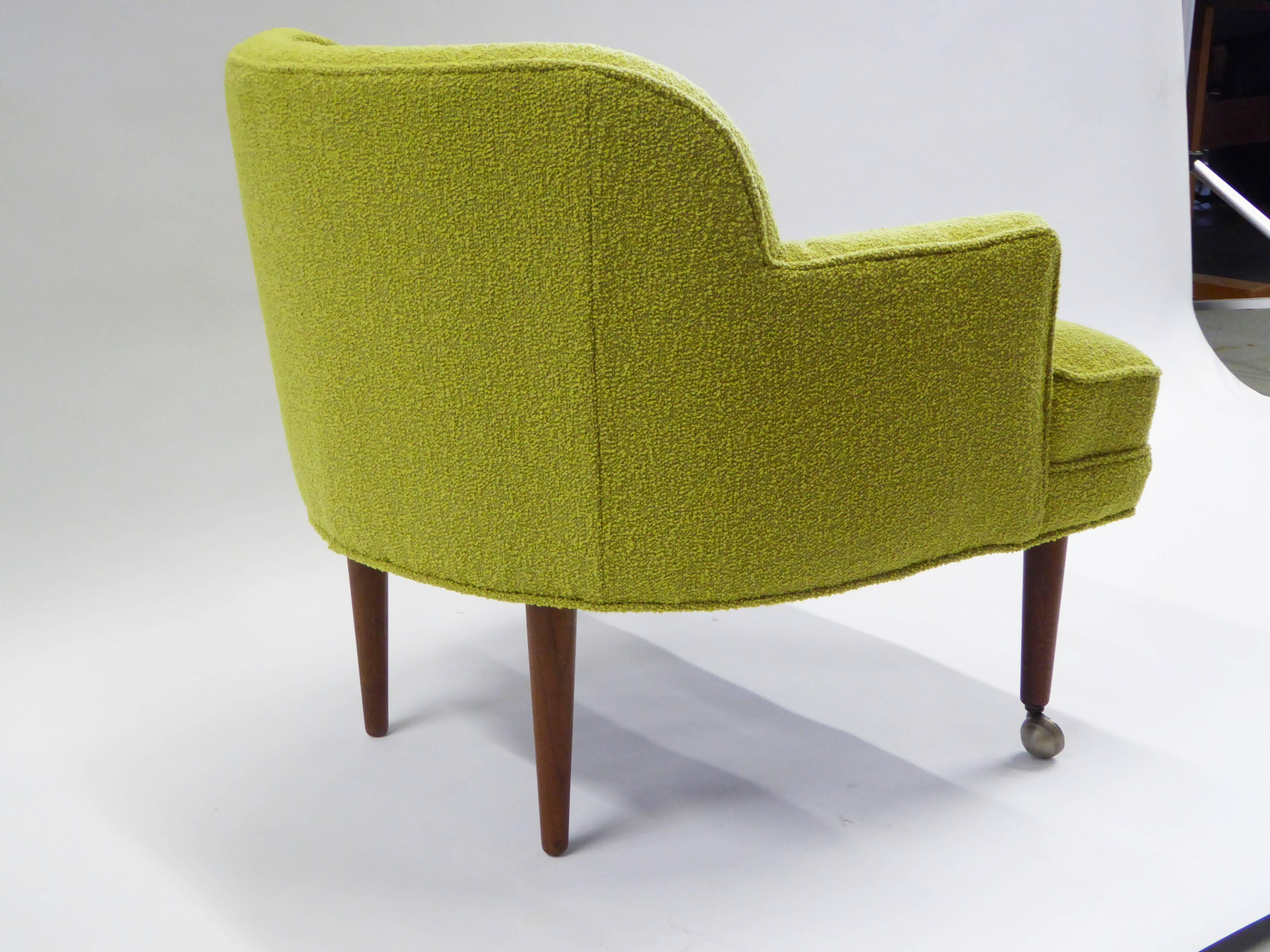 Mid-20th Century 1950s Orla Molgaard Nielsen Style Boucle Upholstered Armchair