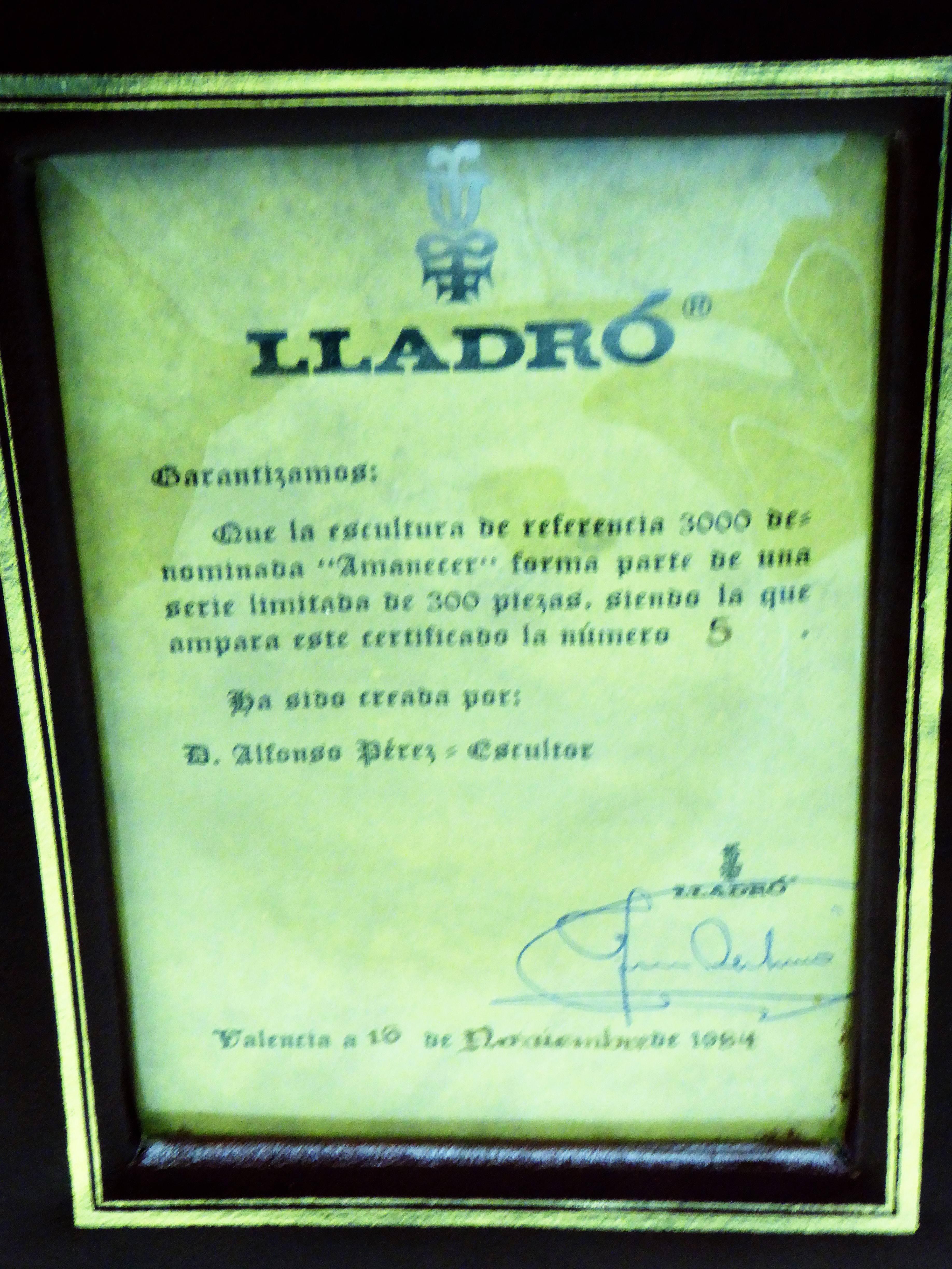 Glazed Lladro Gres Nude Amanecer Retired Limited Edition 1982 Alfonso Perez