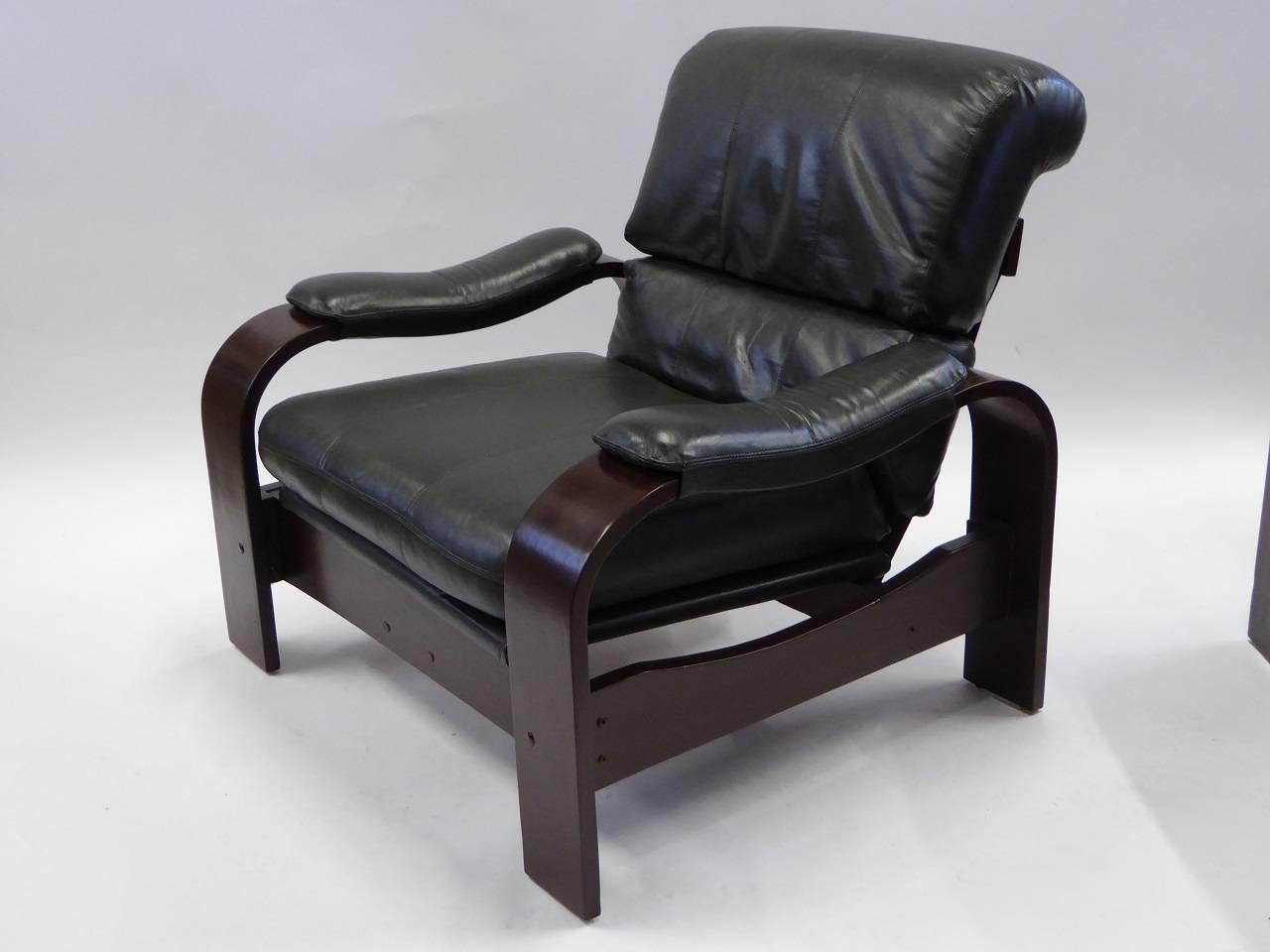 dark green leather armchair