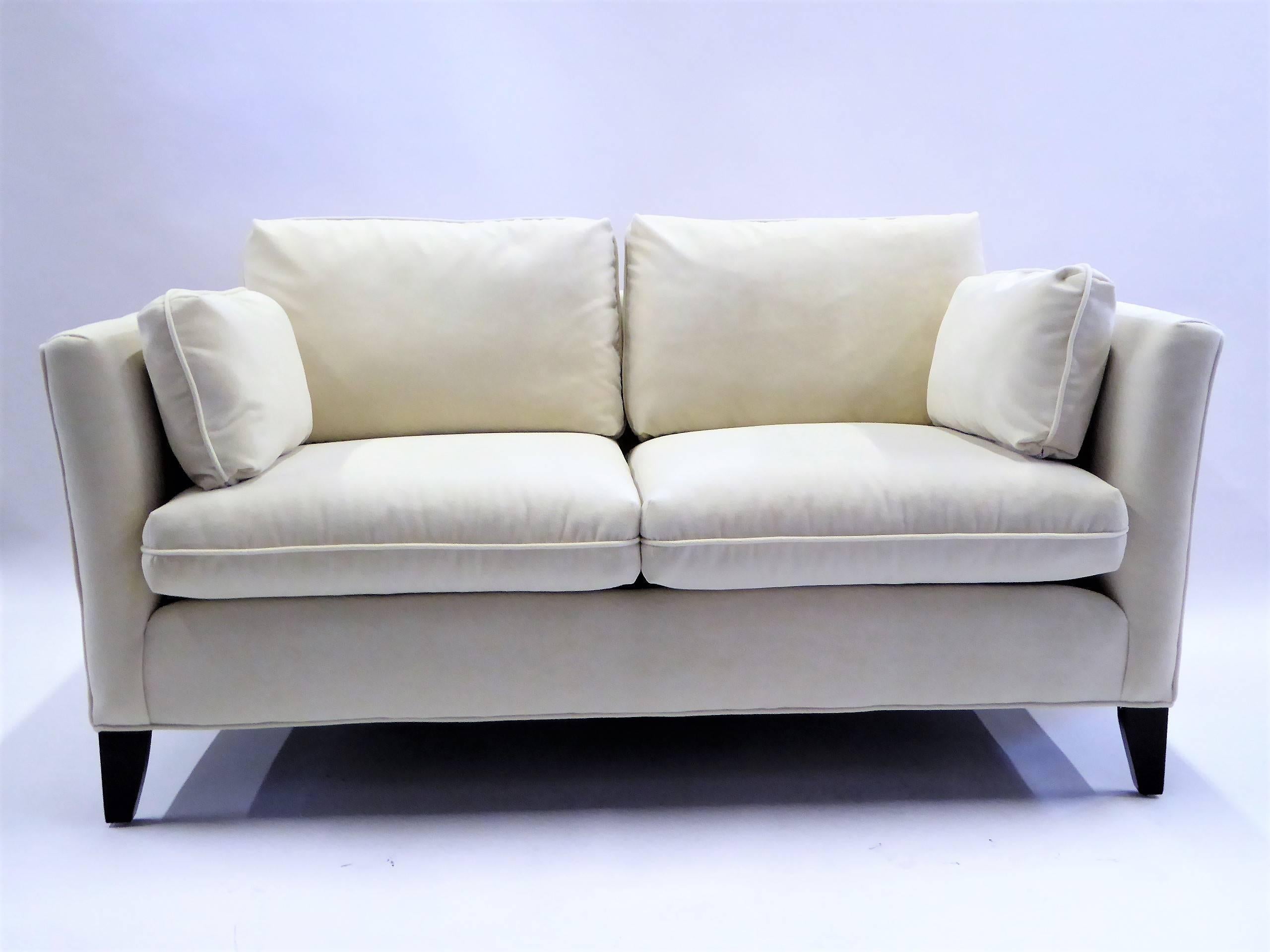 Mid-20th Century Smart 1960s Alexvale Mid-Century Modern Tuxedo Loveseat