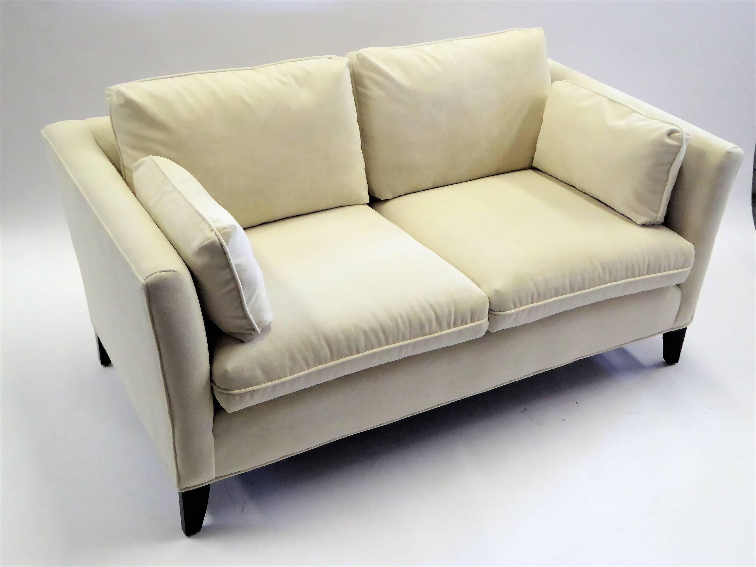 Smart 1960s Alexvale Mid-Century Modern Tuxedo Loveseat 1