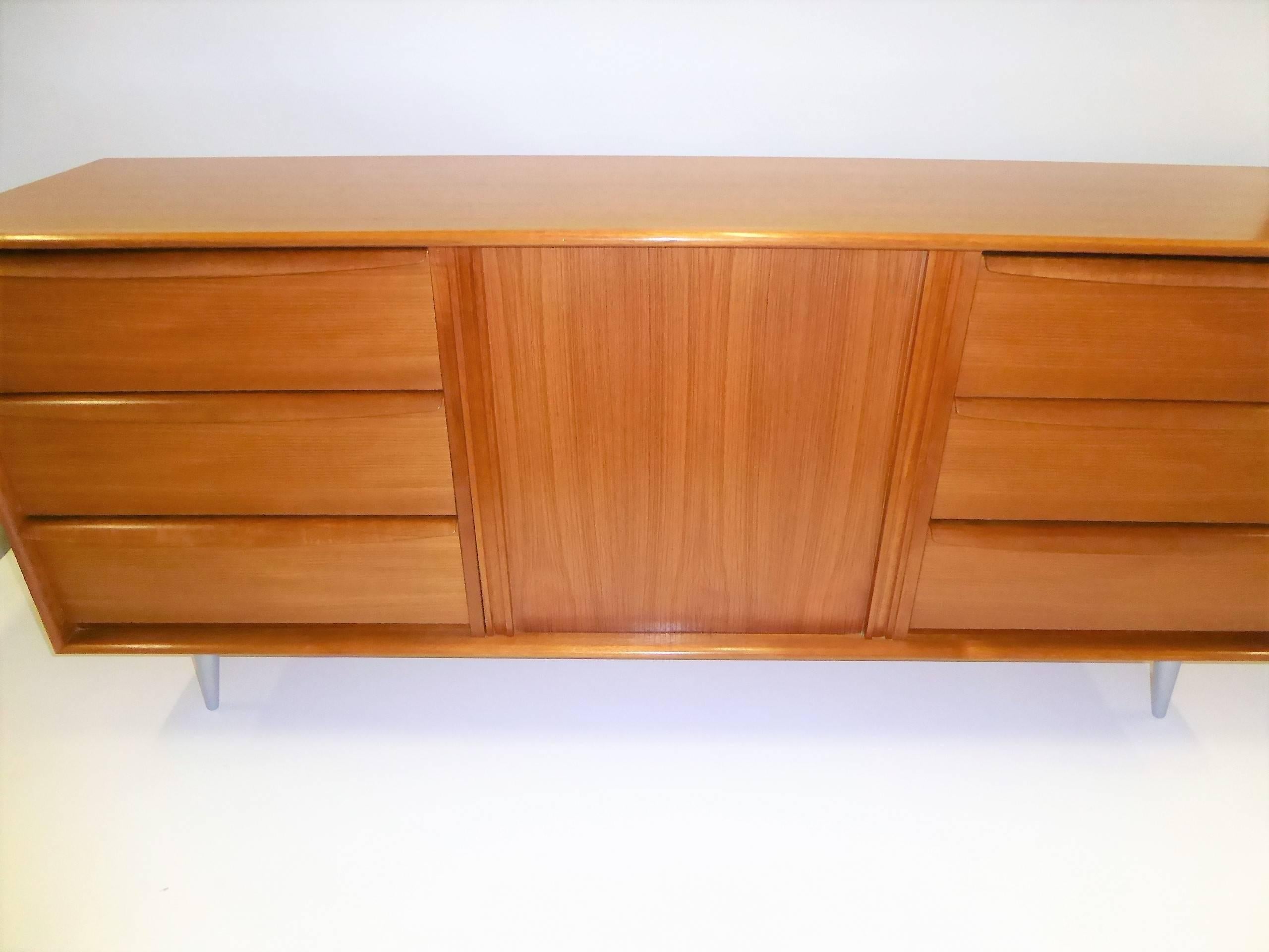 Scandinavian Modern 1970s Fine Danish Teak Sideboard Credenza