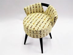 Paul Frankl 1940s Modern Swivel Stool for Johnson Furniture