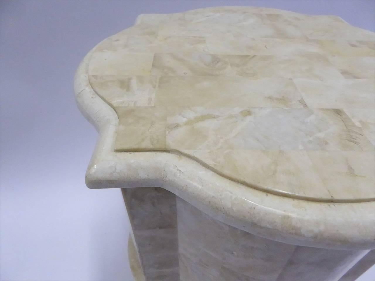 Tesselated Stone Nightstand End Table Marquis Collection of Beverly Hills 1
