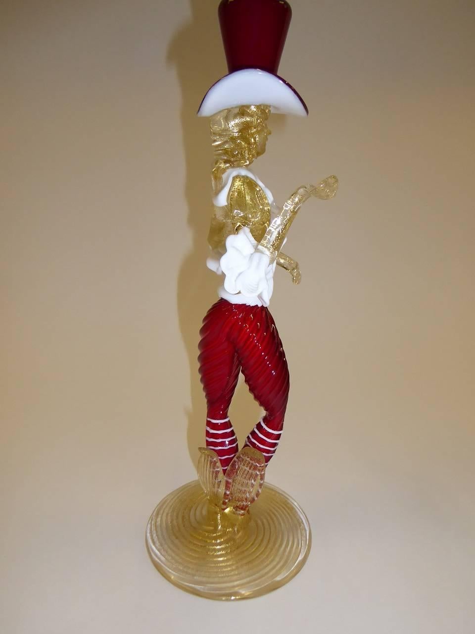 Mid-Century Modern Murano Venetian Figurine with Top Hat, 1950s 2