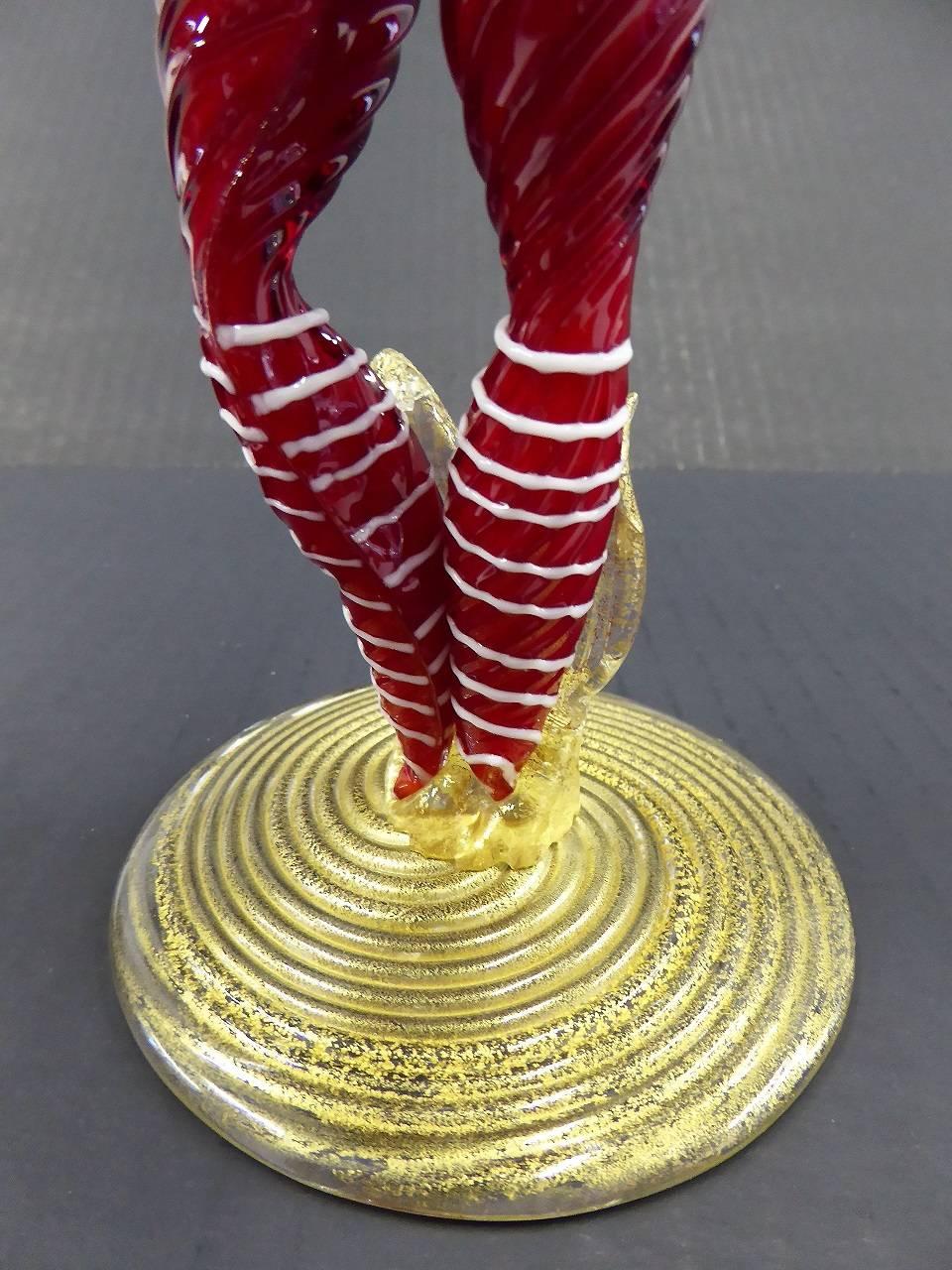 Mid-Century Modern Murano Venetian Figurine with Top Hat, 1950s In Excellent Condition In Miami, FL