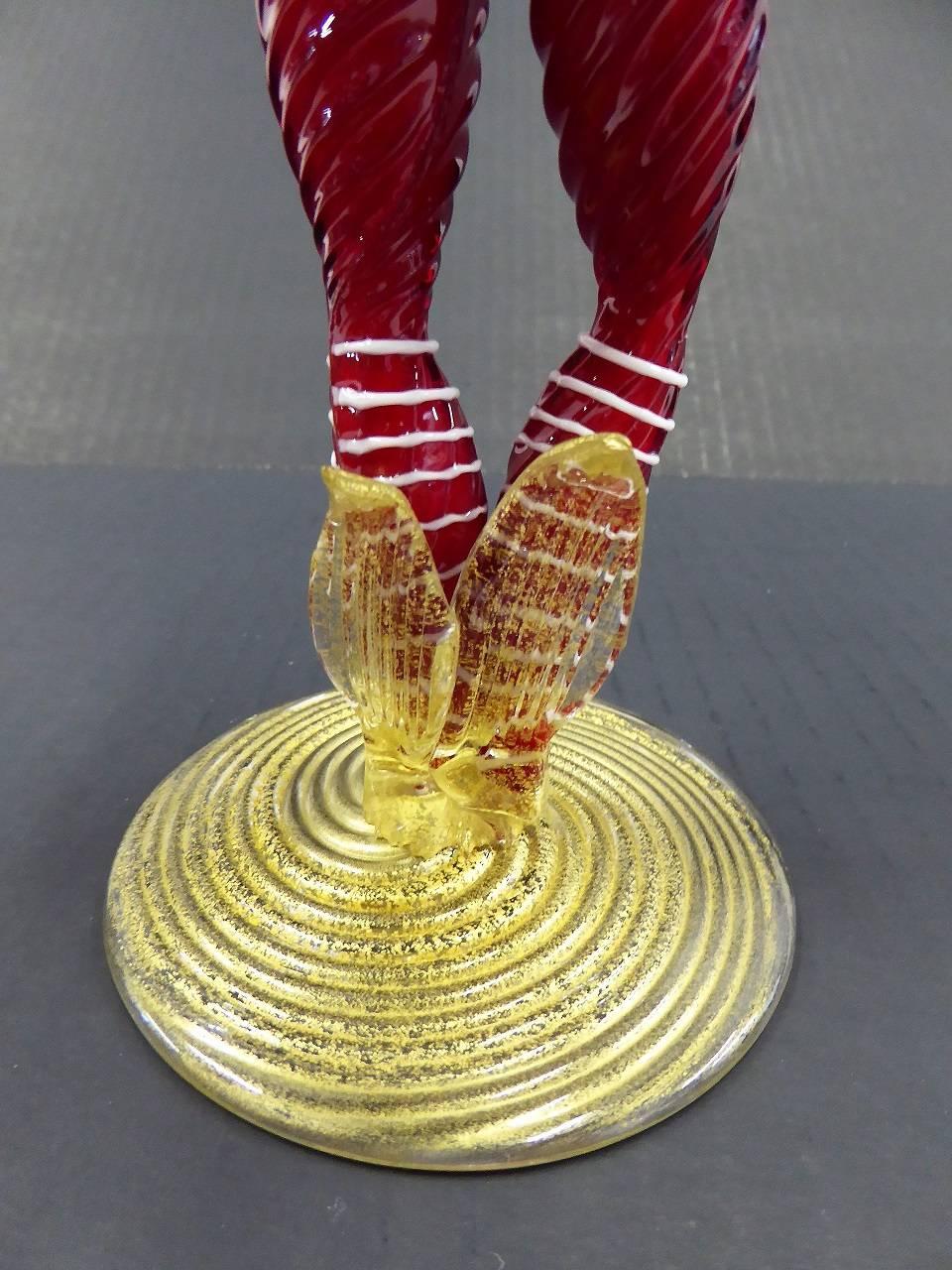Mid-20th Century Mid-Century Modern Murano Venetian Figurine with Top Hat, 1950s