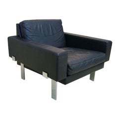 Fine Illum Wikkelsø Leather Lounge Chair for A. Mikael Laursen, Denmark