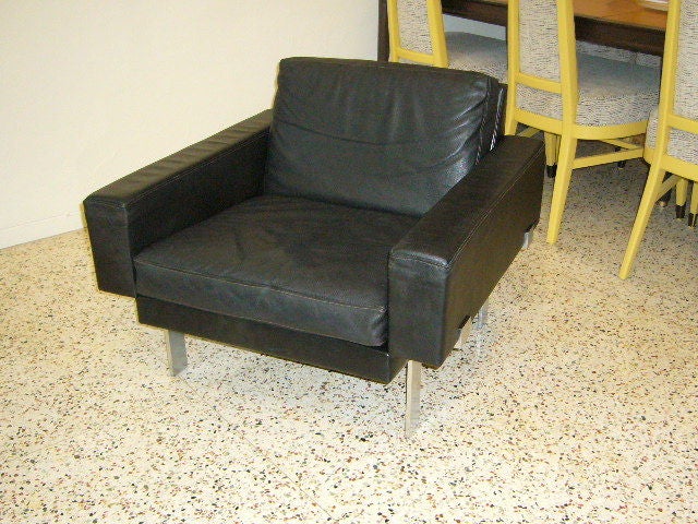 Fine Illum Wikkelsø Leather Lounge Chair for A. Mikael Laursen, Denmark 1