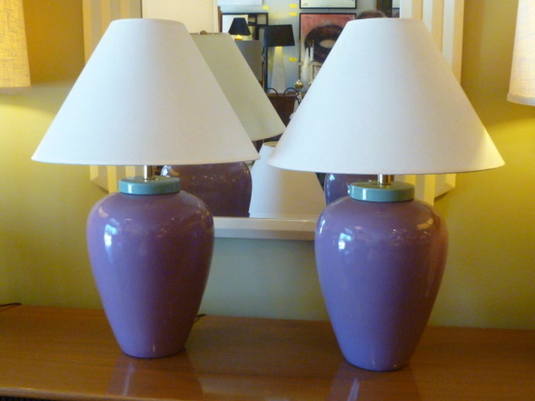1980s Memphis Era Oil Jar Table Lamps Miami Vice at 1stDibs 1980s oil
