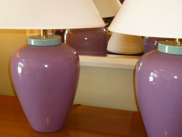 American 1980s Memphis Era Oil Jar Table Lamps Miami Vice