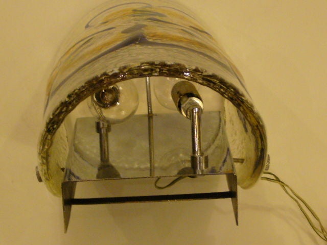 Late 20th Century Large Mazzega Art Glass Wall Sconce