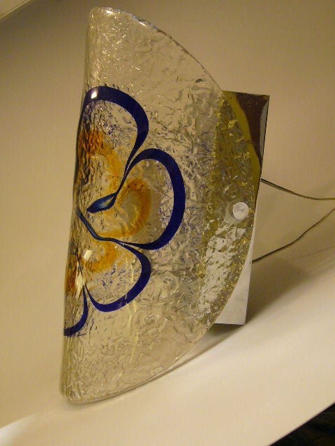 Large Mazzega Art Glass Wall Sconce 1
