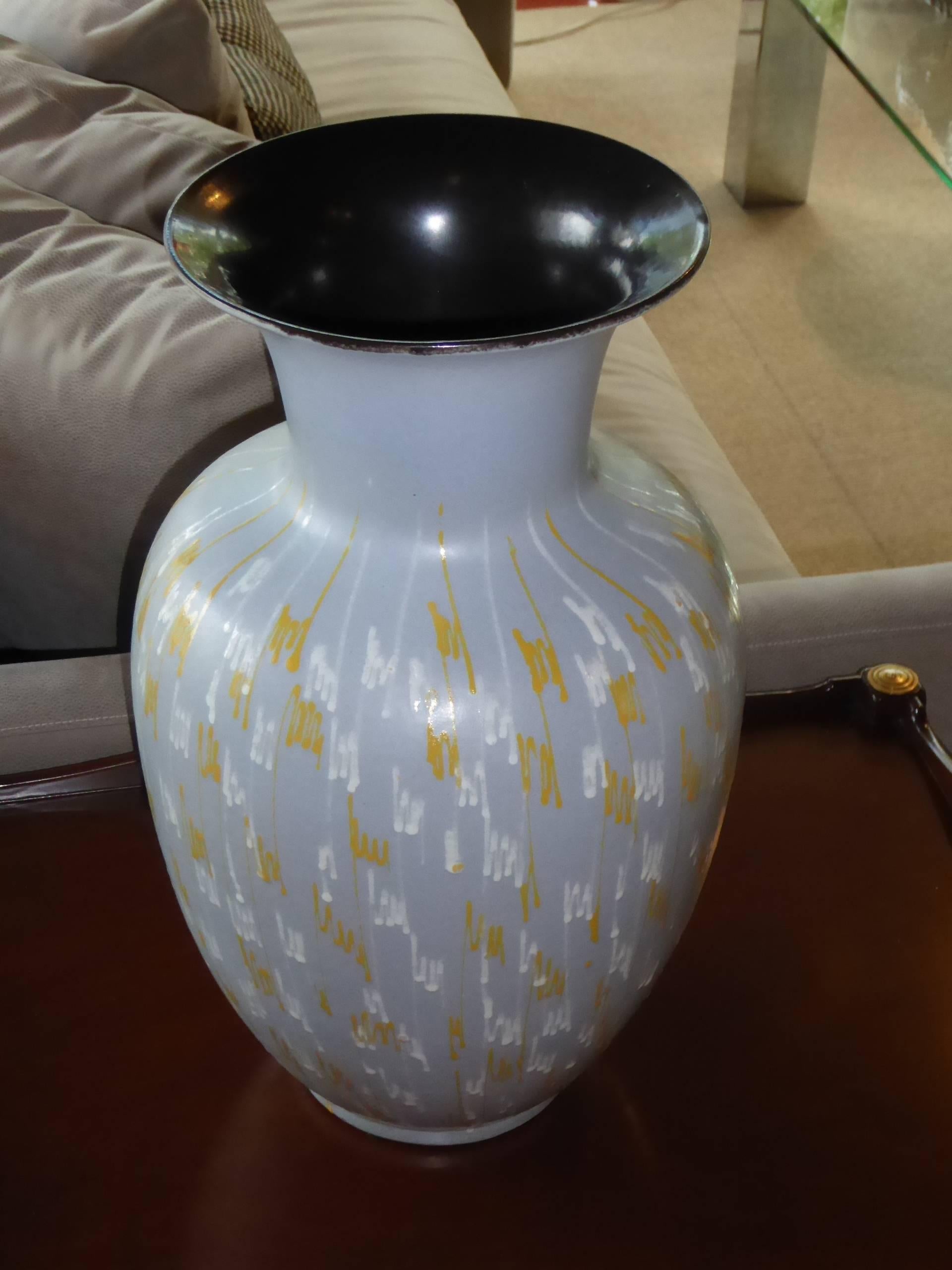 Glazed Large Carstens Mid Century Modern Pottery Floor Vase Germany 1956 For Sale