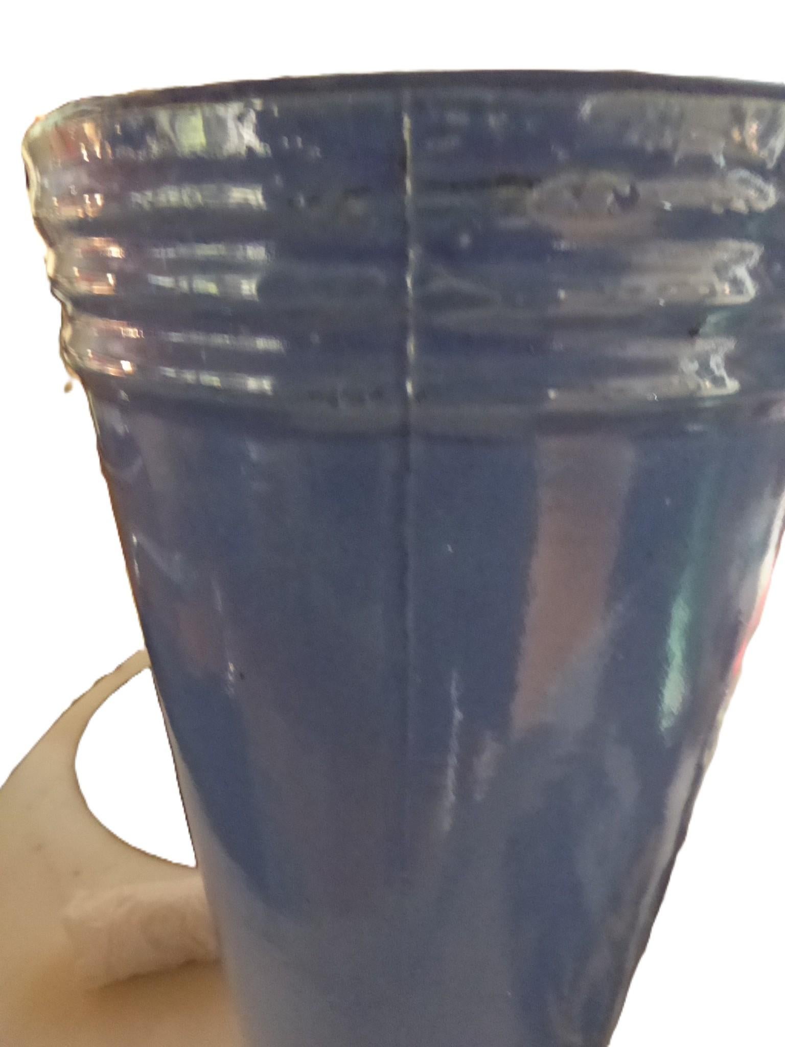 Ceramiche di Zanesville, Ohio  Vaso blu in ceramica Arts & Crafts 1940s in vendita 5