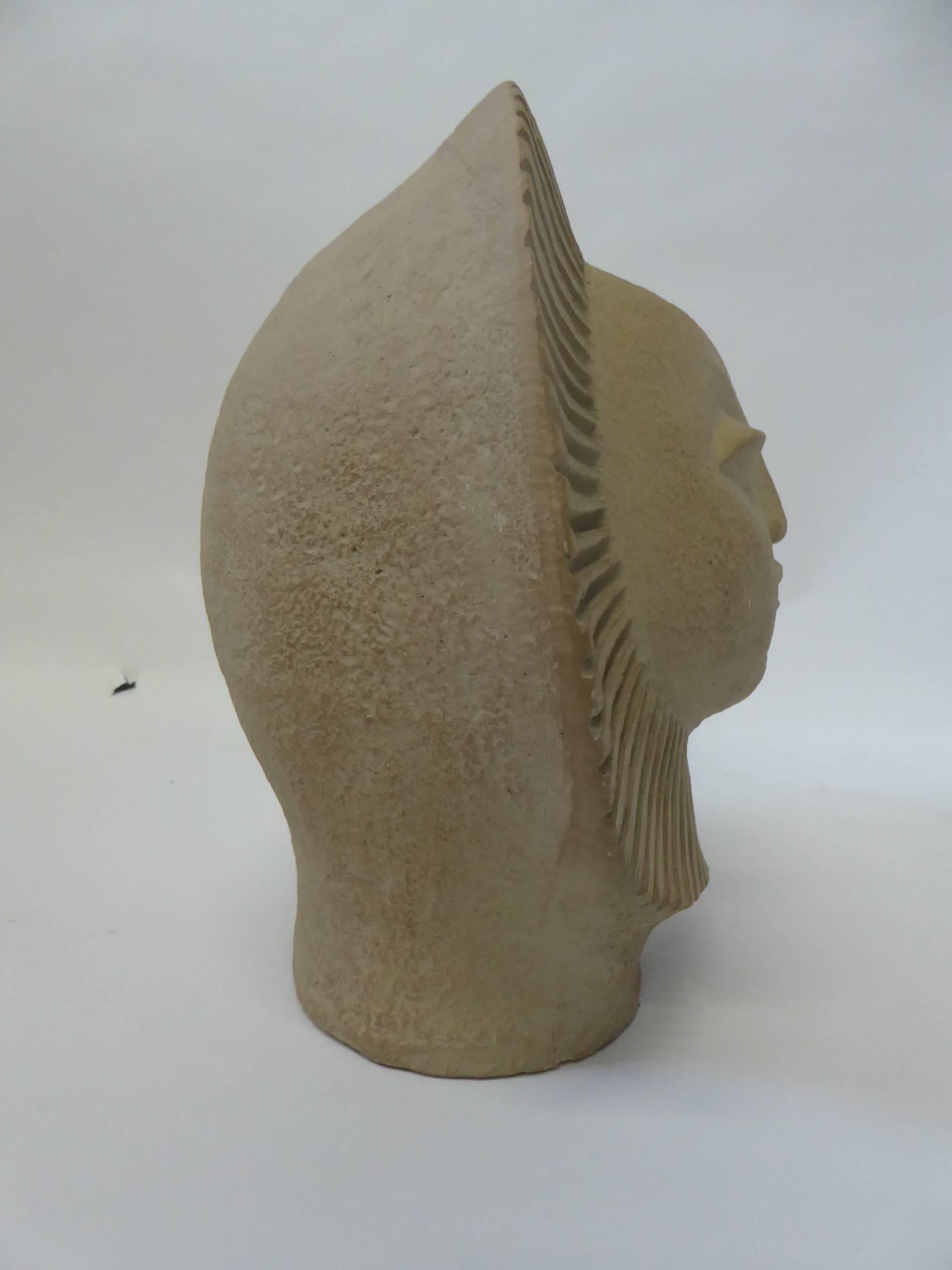Mid-20th Century Paul Bellardo Sunburst Face Sculpture