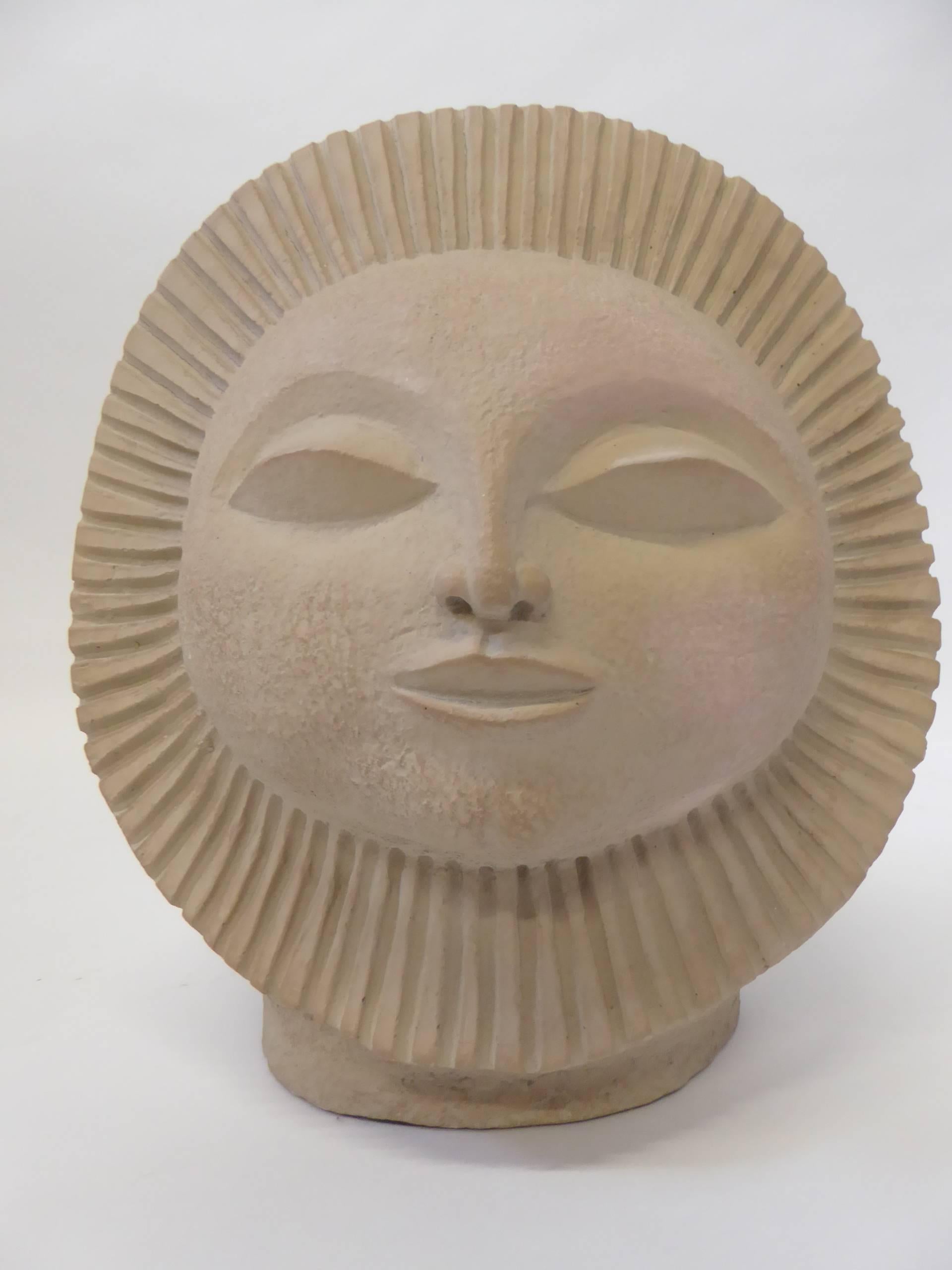 American Paul Bellardo Sunburst Face Sculpture