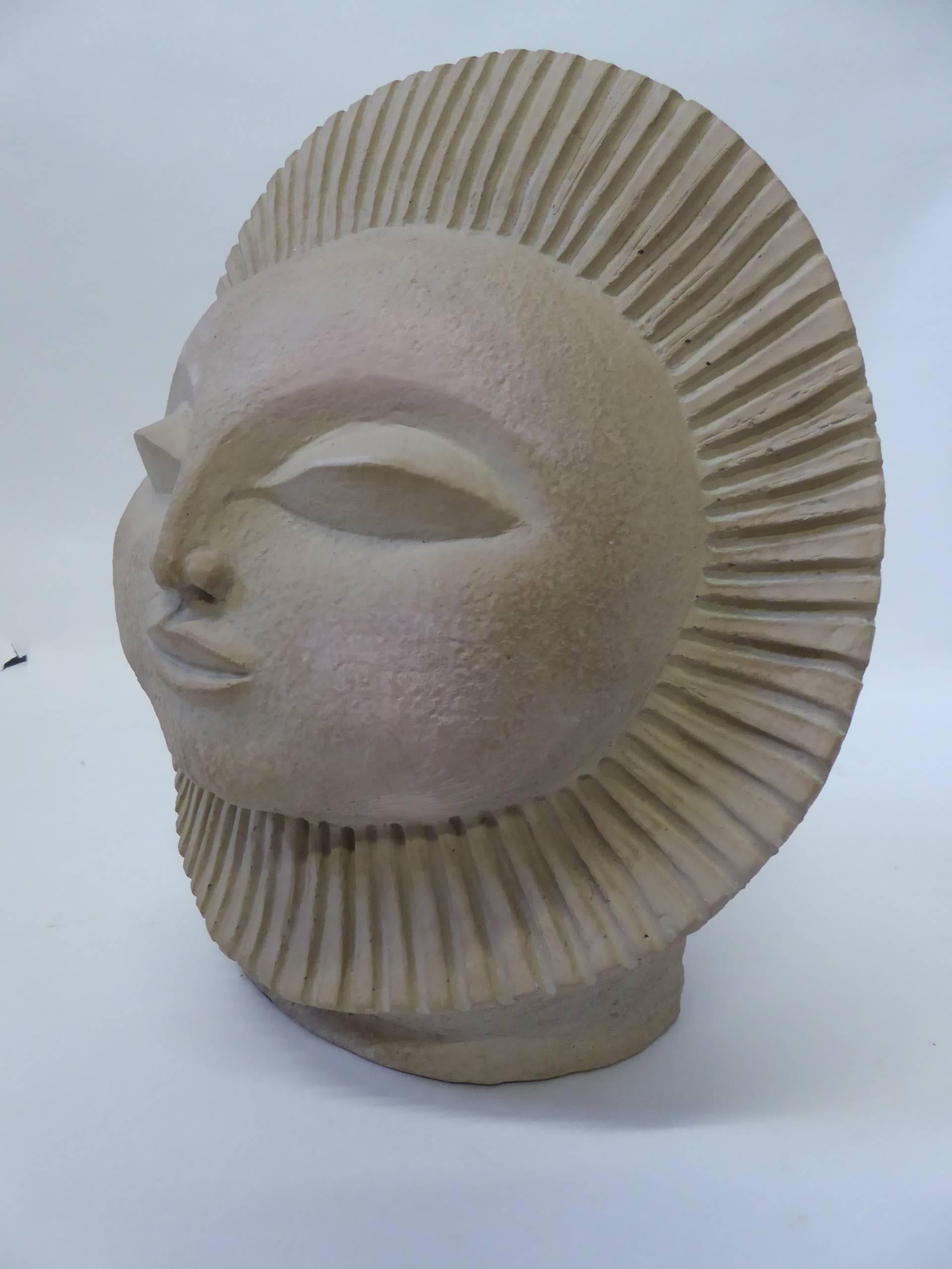 Paul Bellardo Sunburst Face Sculpture 1