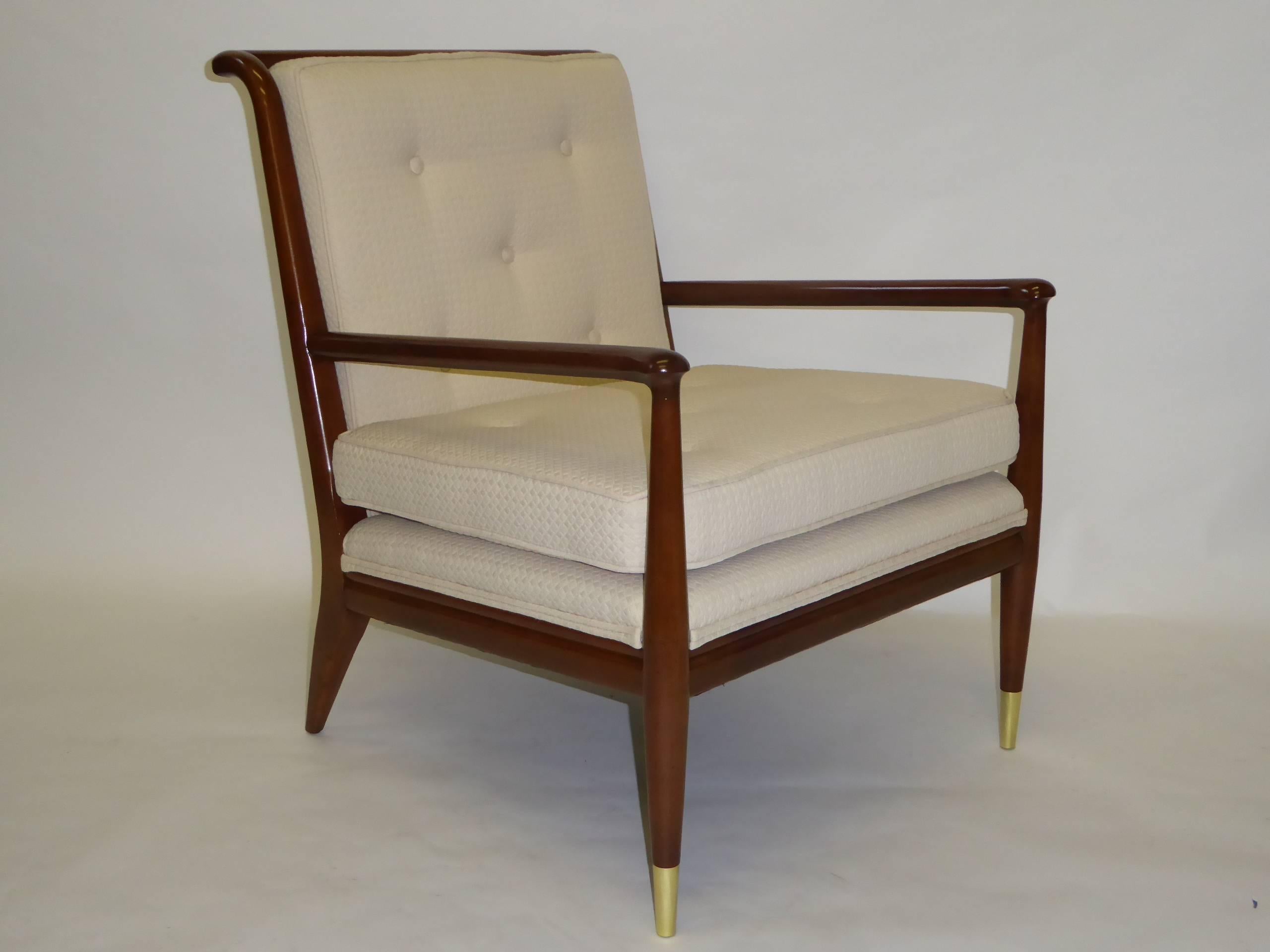American 1950s Exceptional Railback Lounge Chair in the Style of Smilow-Thielle