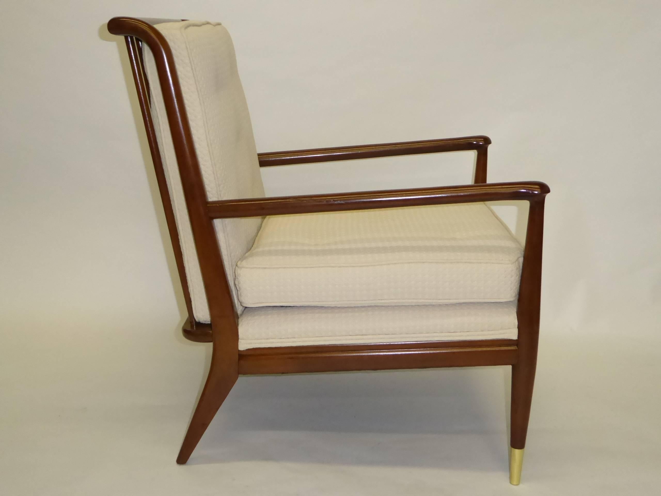 Polished 1950s Exceptional Railback Lounge Chair in the Style of Smilow-Thielle