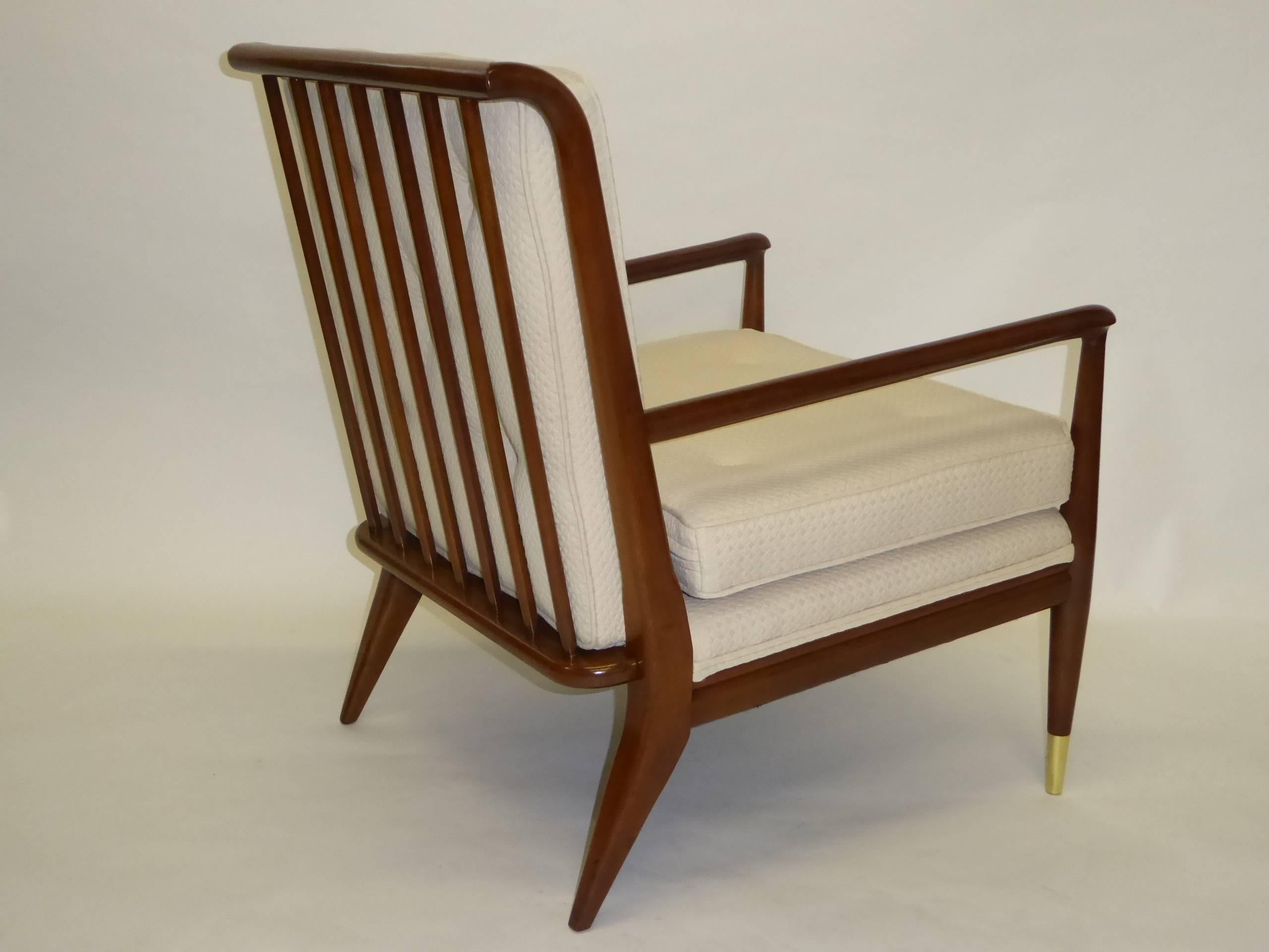 1950s Exceptional Railback Lounge Chair in the Style of Smilow-Thielle In Excellent Condition In Miami, FL