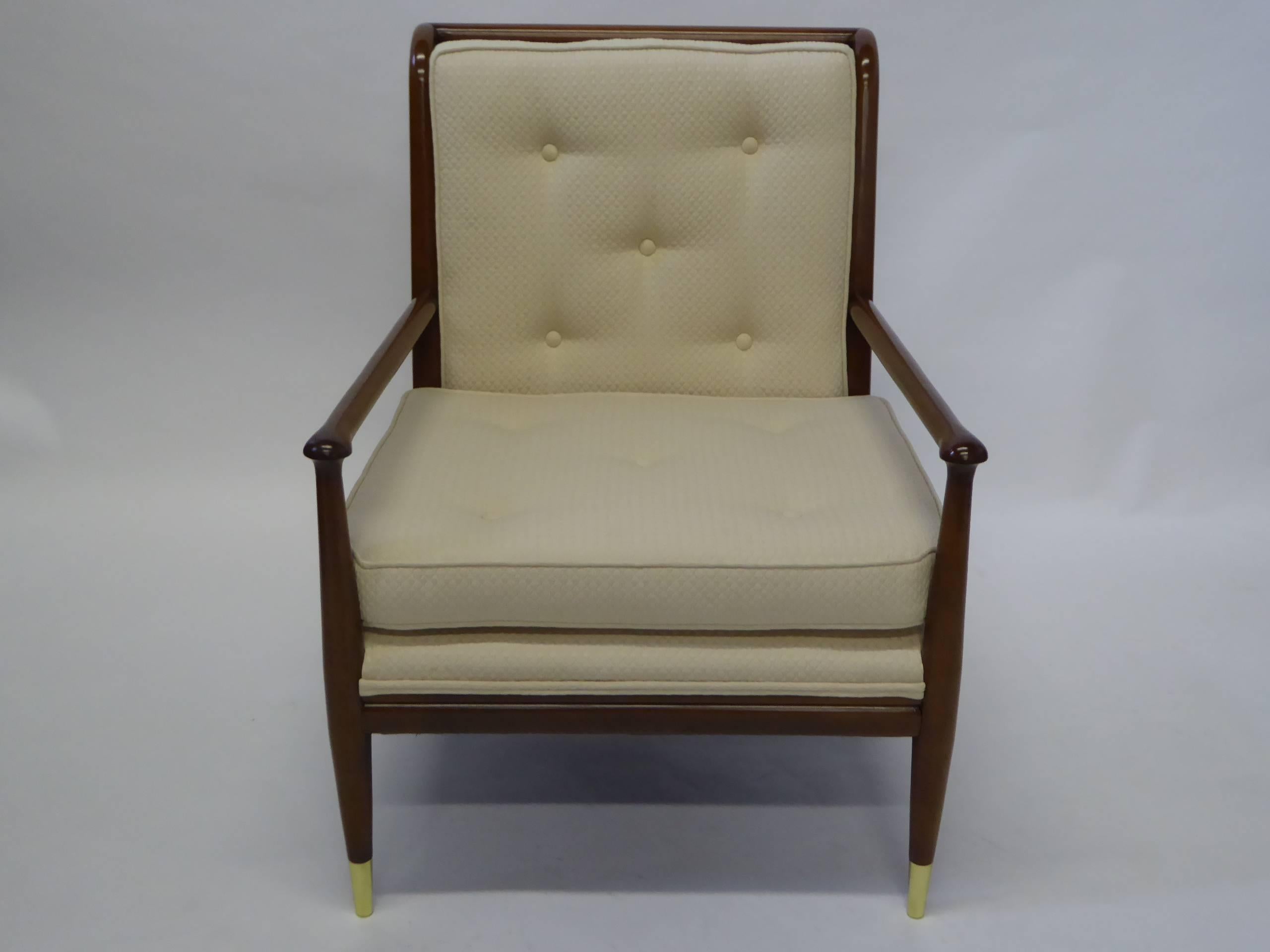 Mid-Century Modern 1950s Exceptional Railback Lounge Chair in the Style of Smilow-Thielle