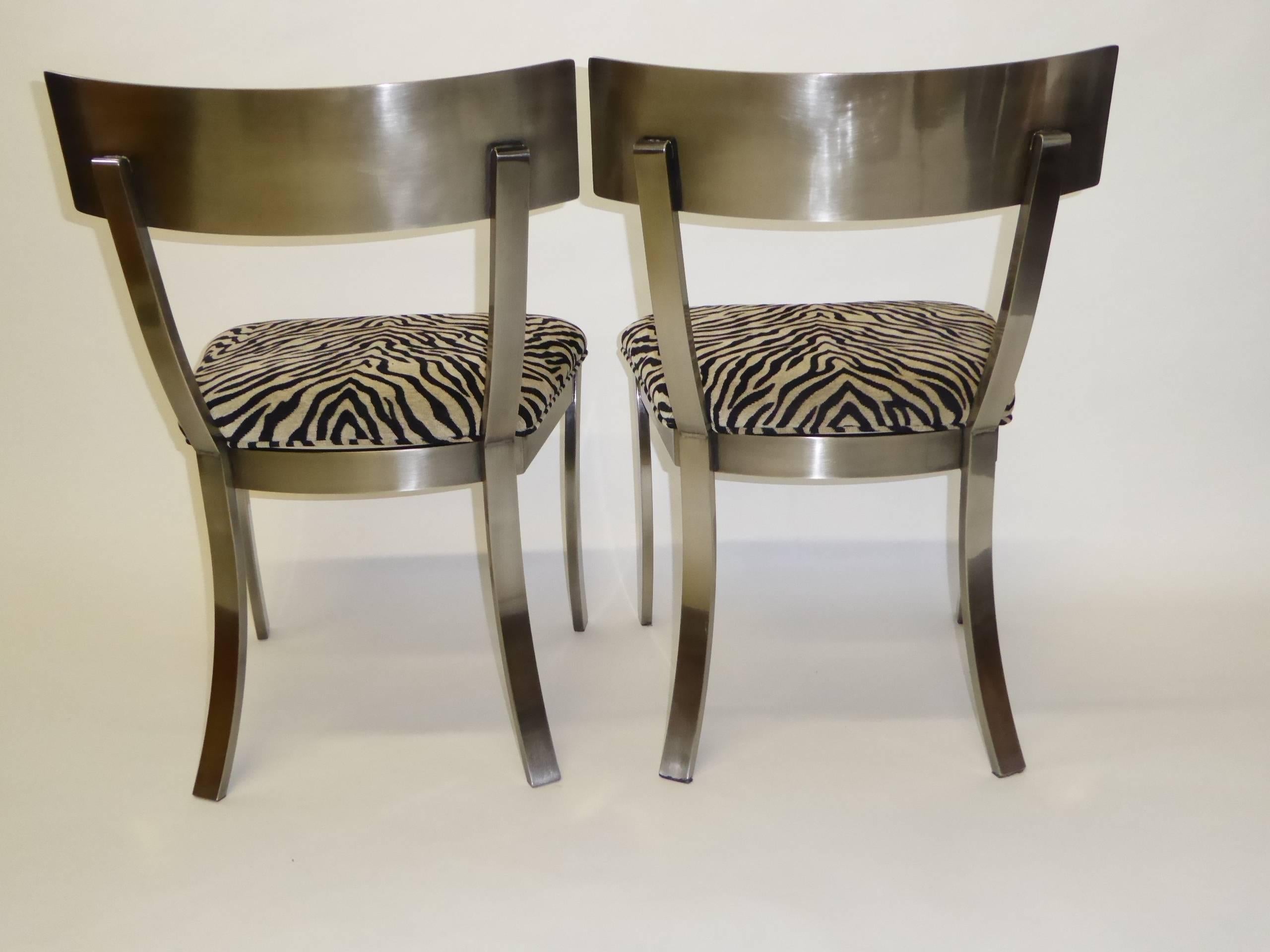 Sleek DIA Steel Klismos Chairs Design Institute of America 1