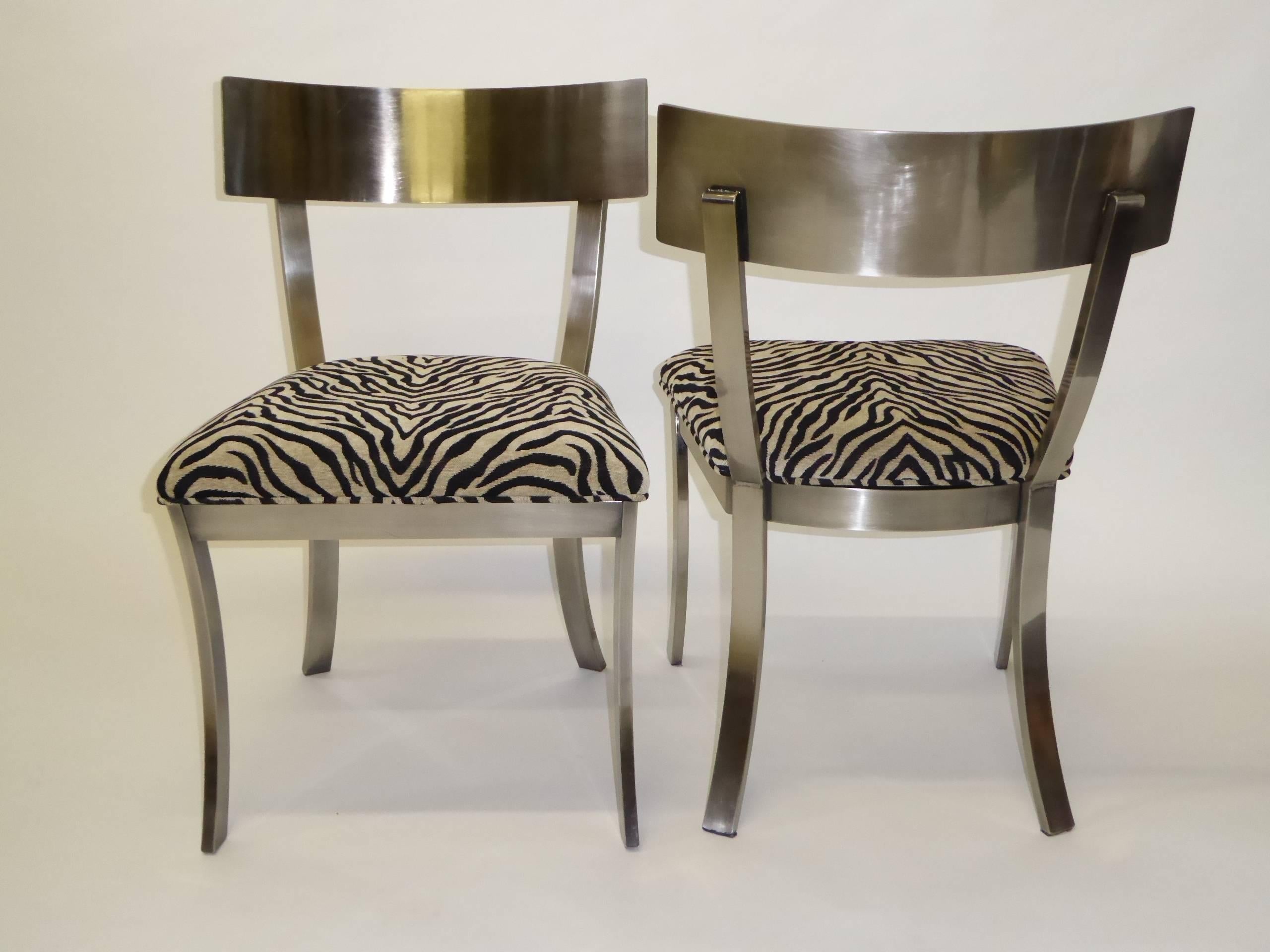 Sleek DIA Steel Klismos Chairs Design Institute of America 3