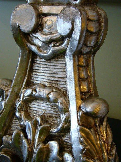Lámparas de altar italianas de plata dorada de finales del siglo XVIII como lámparas de mesa Italiano en venta