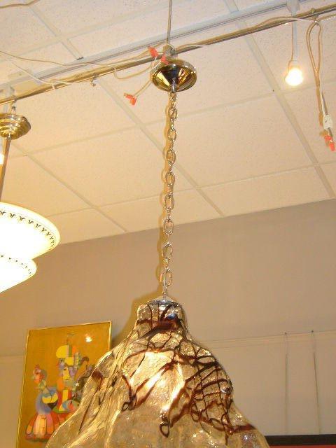 Exciting Modern Mazzega Thick Ice Glass Chandelier, 1970s 1