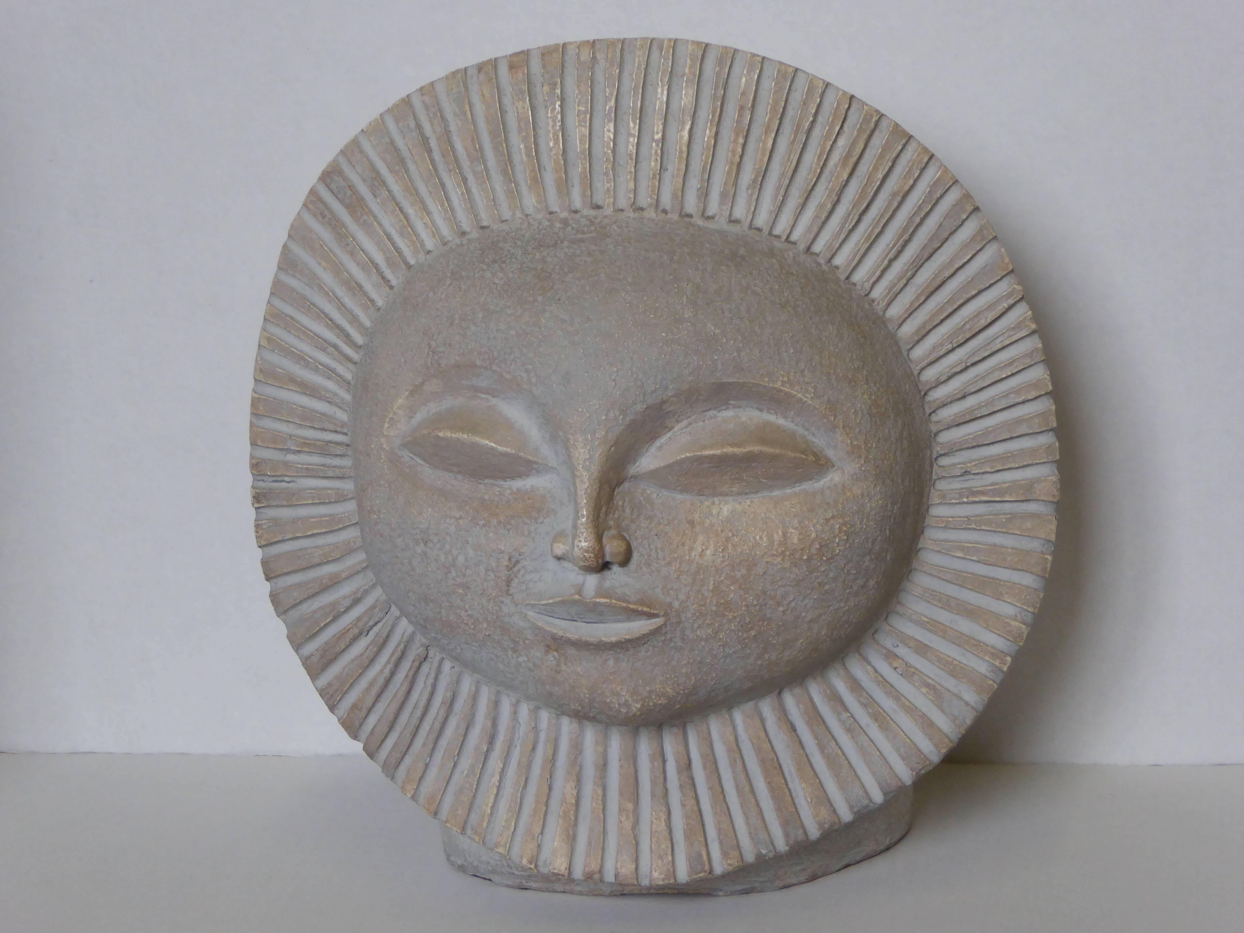 Mid-Century Modern Paul Bellardo Sunburst Face Sculpture