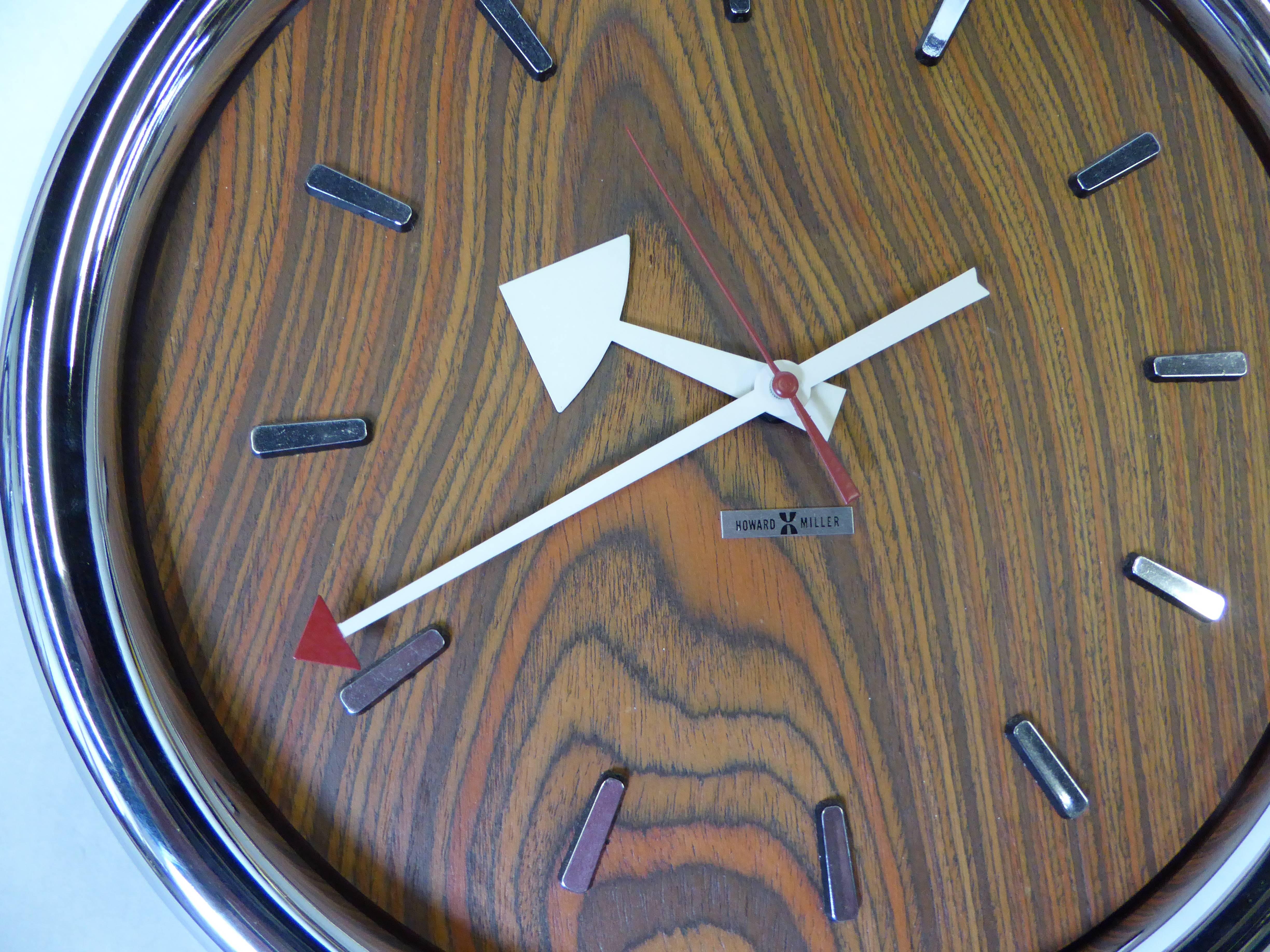 Late 20th Century Peter Protzman Style Clock by Howard Miller