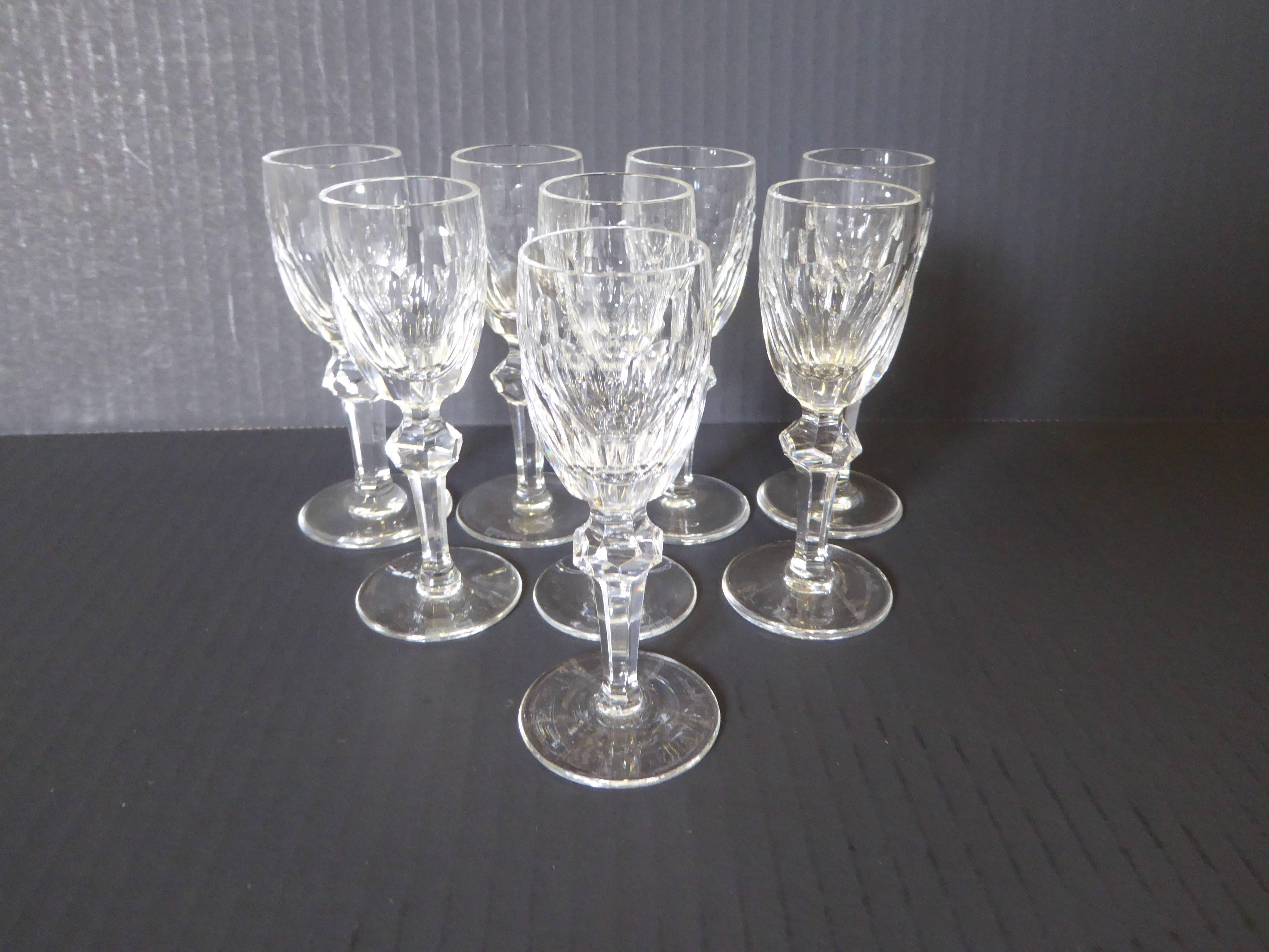 Irish Vintage Waterford Crystal Curraghmore Stemware Service for Eight