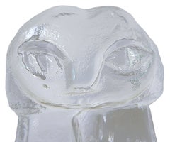 Erik Hoglund: Tierfigur aus massivem Glas im schwedischen Modern-Stil, Kosta Boda, Schweden, 1970er Jahre