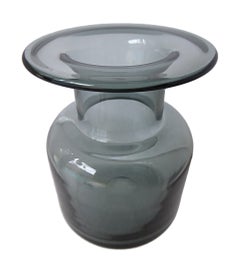 Mid Century Danish Modern Smoke Glass Vase by Per Lutken for Holmegaard Denmark.
