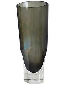 Tall Murano Sommerso Smoke Glass Vase attrb. Antonio da Ros, Cenedese 1977 Italy