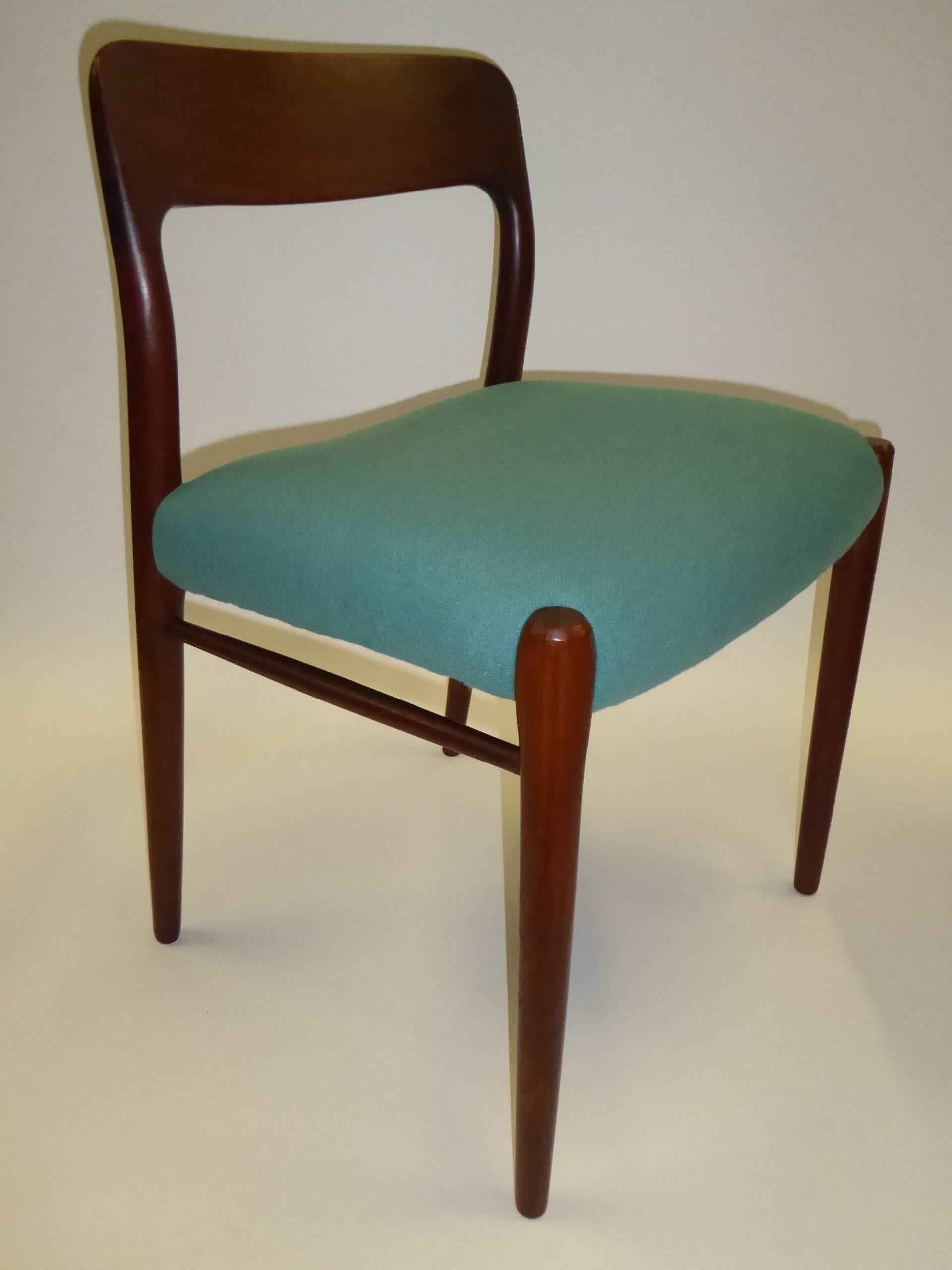 Four Niels Otto Møller Teak Dining Chairs for Jl Møller, 1954 In Excellent Condition In Miami, FL